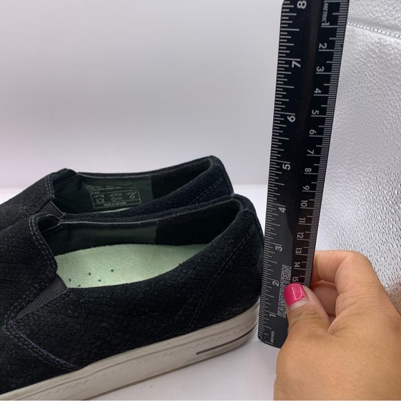 SALVIA black fabric platform loafers KERN COW SUEDE snake print size EU 40 US 9 - Picture 6 of 11